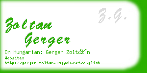 zoltan gerger business card